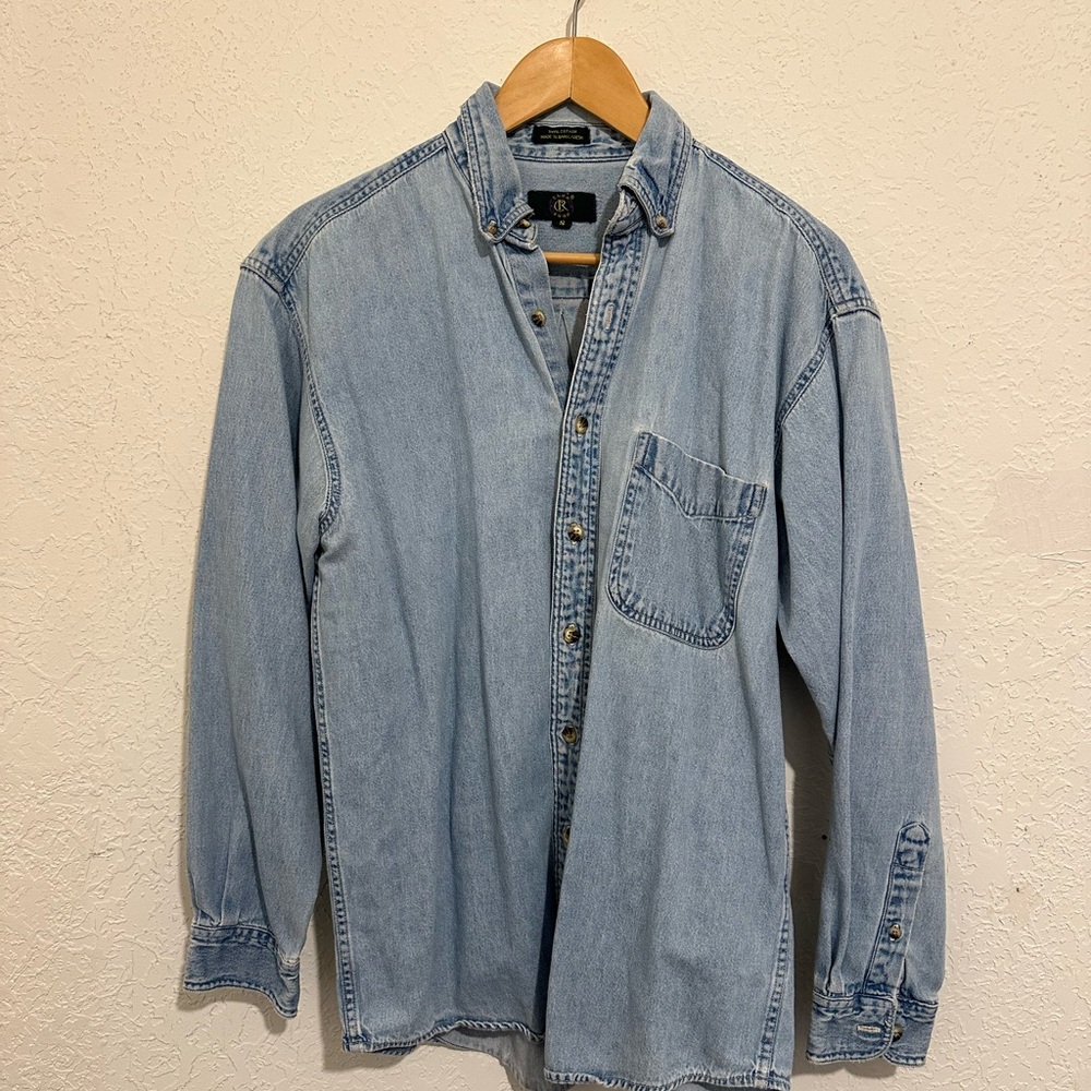 Vintage Club Room Light Blue Denim Shirt